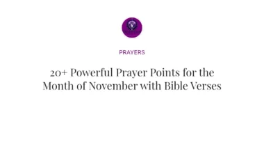 20+ Powerful Prayer Points for the Month of November with Bible Verses