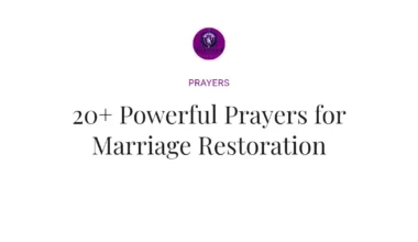 20+ Powerful Prayers for Marriage Restoration