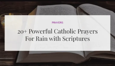 20+ Powerful Catholic Prayers For Rain with Scriptures